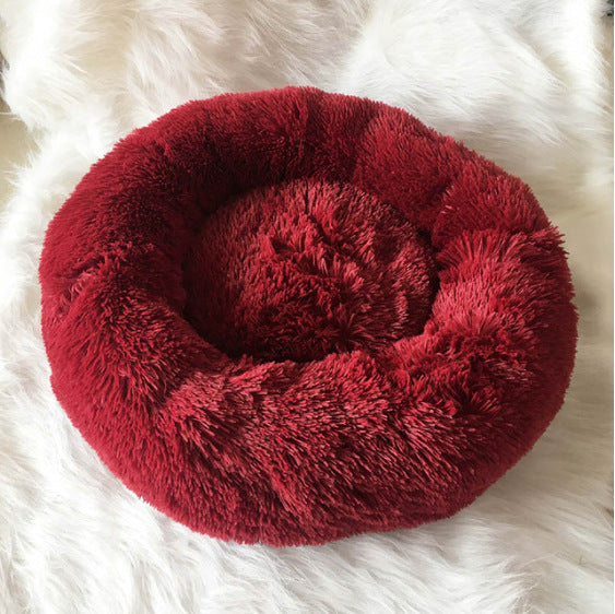Pet Bed For Cats & Small Dogs, Round Plush Pet Nest
