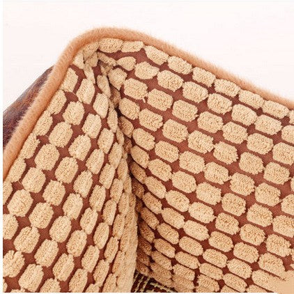 Dog Kennel, Suede and Cotton Dog bed 40cm x 30cm x 20cm