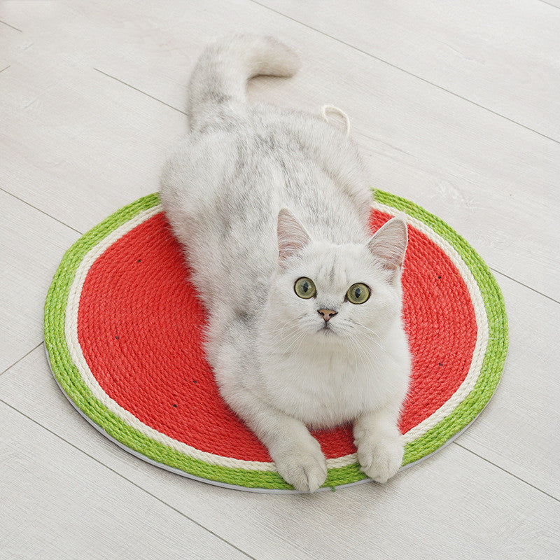 Cat Scratcher, Watermelon Cat Linen Mat, Sisal Clawing Board