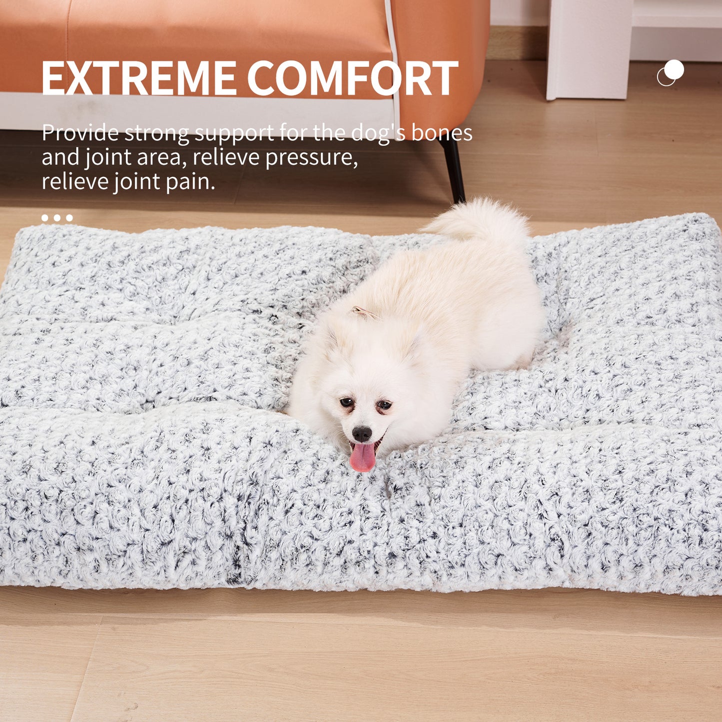 Dog Bed, Thickened Rose Velvet, Soft, Fluffy, Washable Pet Bed. S-XL