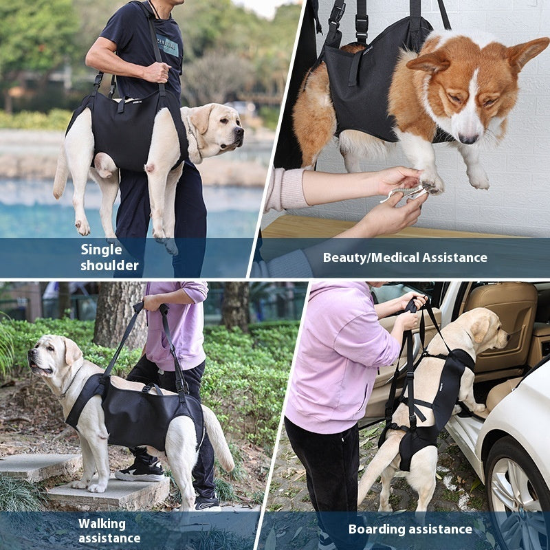 Oxford Cloth Dog Injury Comfy Travel Auxiliary Strap - S-XL