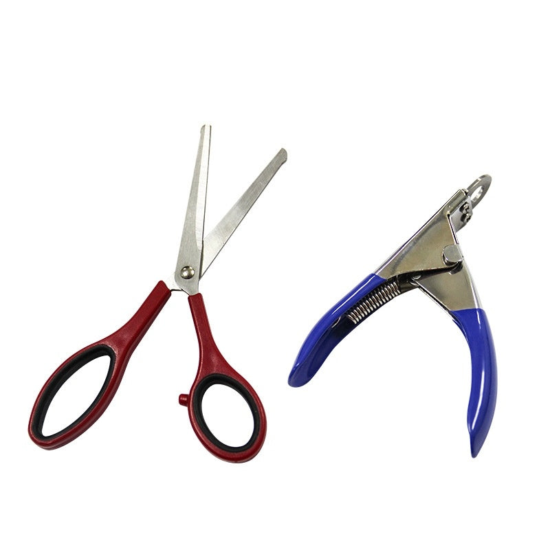 Pet Grooming Tools Set - 7 pieces & container
