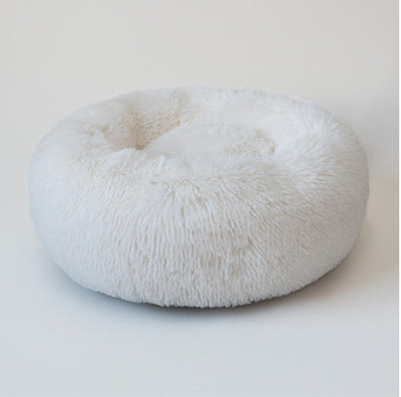 Pet Bed For Cats & Small Dogs, Round Plush Pet Nest