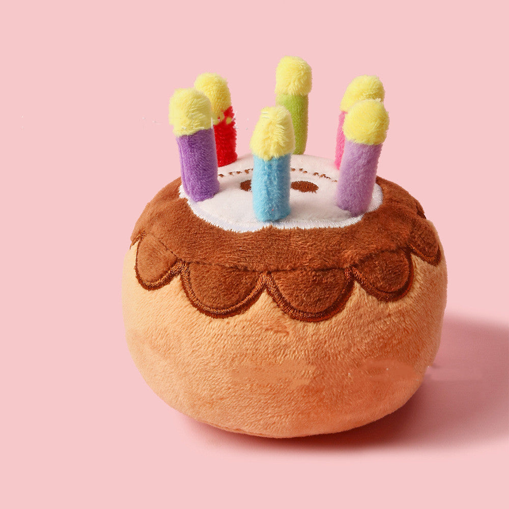 Pet Plush Toy, Dog Birthday Candle Cake, Fetch