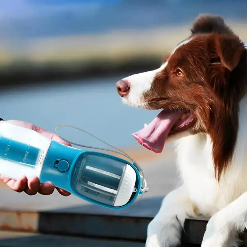Dog Travel Cup, 3-in-1 Portable Food, Drink, Poop Bags