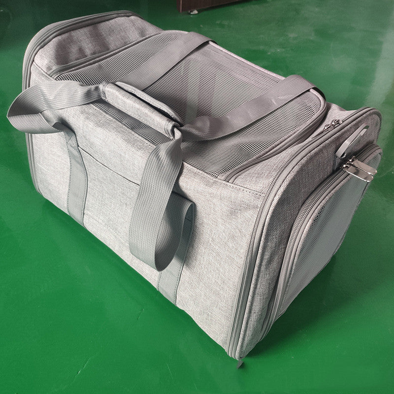 Pet Cat and Small Dog, Travel Carrier - Durable Linen