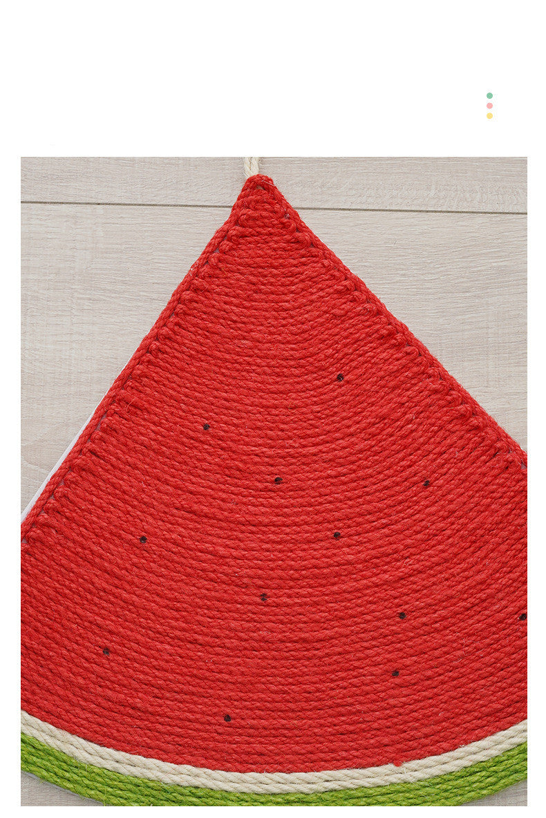 Cat Scratcher, Watermelon Cat Linen Mat, Sisal Clawing Board