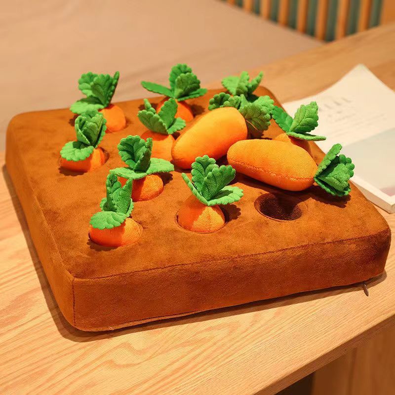 Dog/Puppy Snuffle Mat, Toy Carrot, Plush, Durable