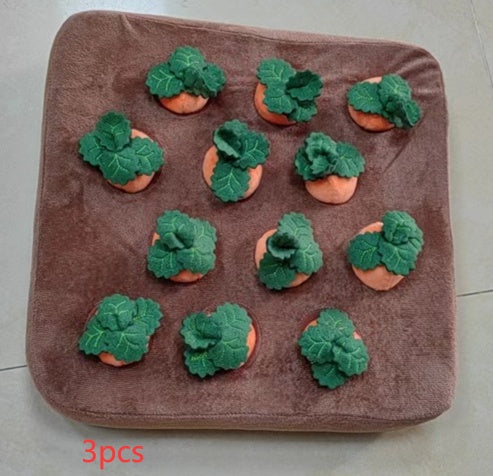 Dog/Puppy Snuffle Mat, Toy Carrot, Plush, Durable