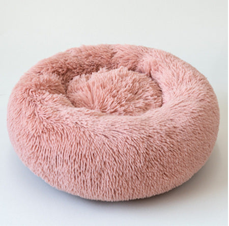 Pet Bed For Cats & Small Dogs, Round Plush Pet Nest