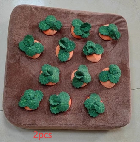 Dog/Puppy Snuffle Mat, Toy Carrot, Plush, Durable