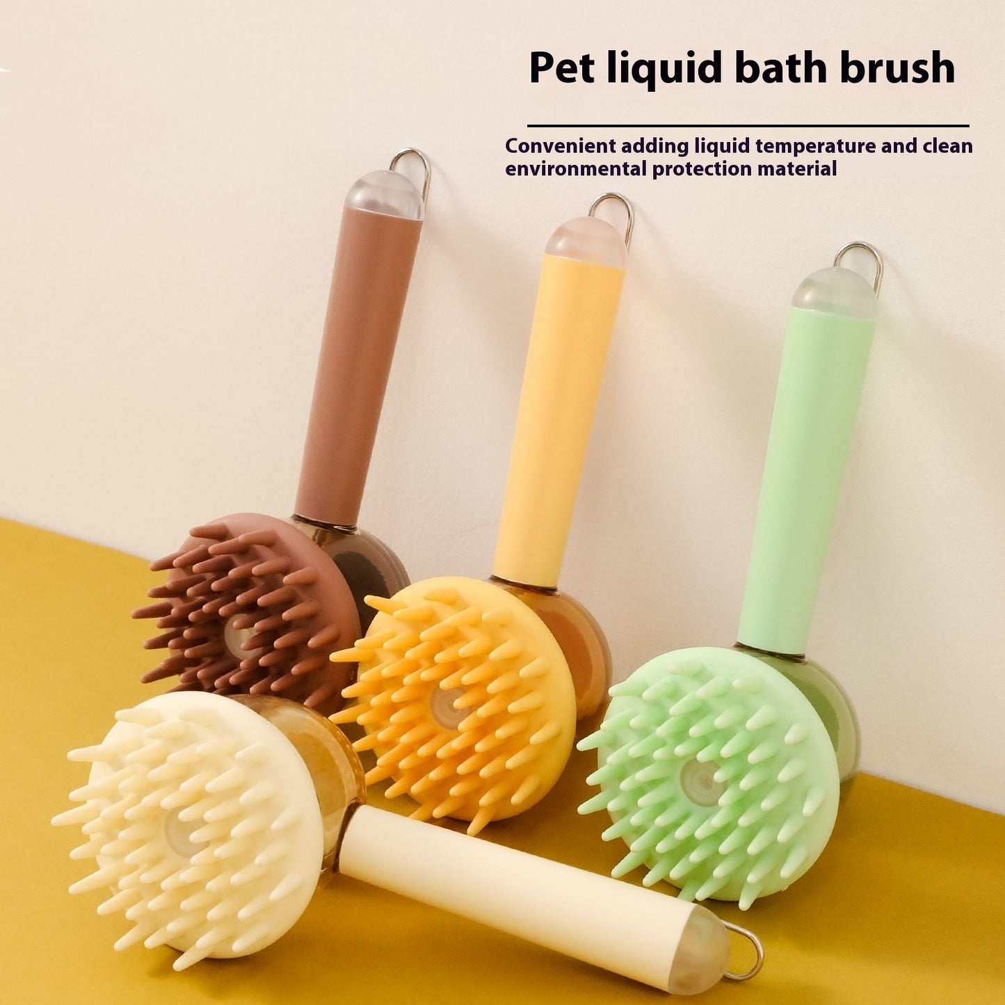 3 In 1 Pets Bath Brush, Dogs, Cats, Massage Brush, Liquid Foaming