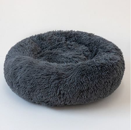 Pet Bed For Cats & Small Dogs, Round Plush Pet Nest