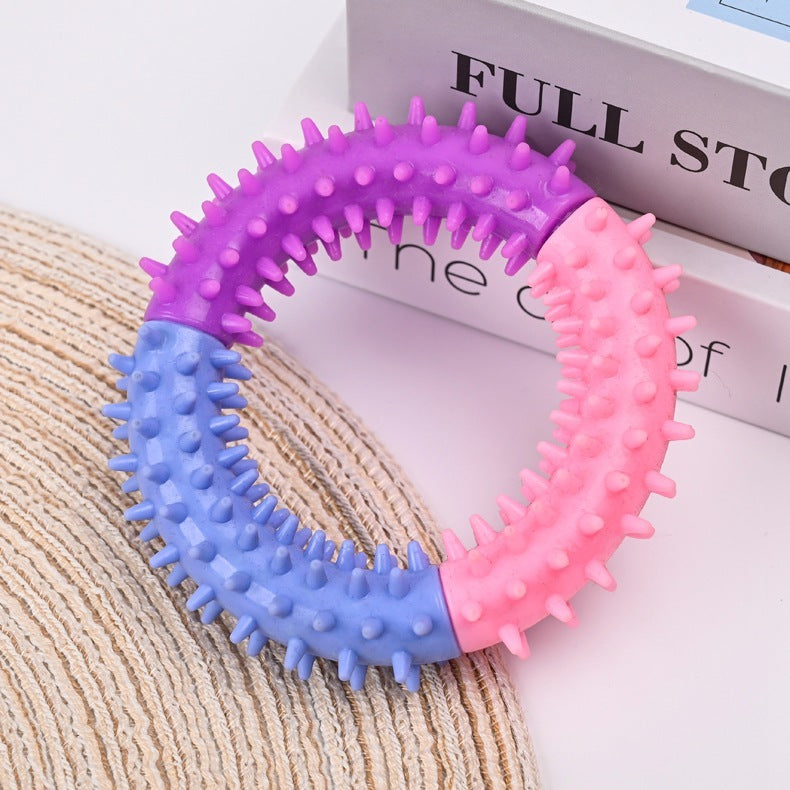Dog Chew Ring Toy, Dog Teething, Rubber Puppy Teething Toys - Small, Medium, Large Dogs