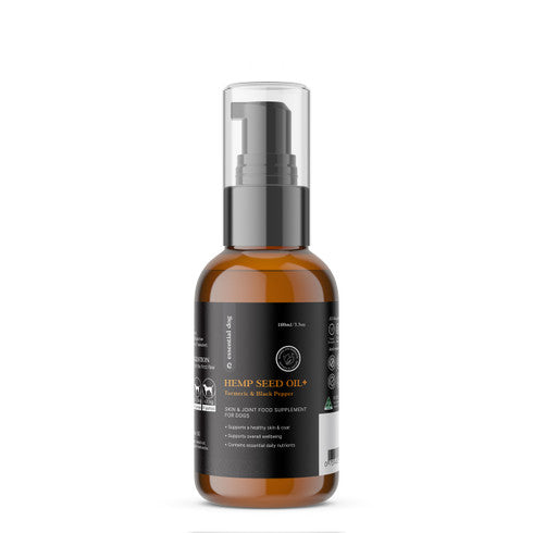 100% Raw Hemp Seed Oil: Turmeric and Black Pepper (Food Supplement)