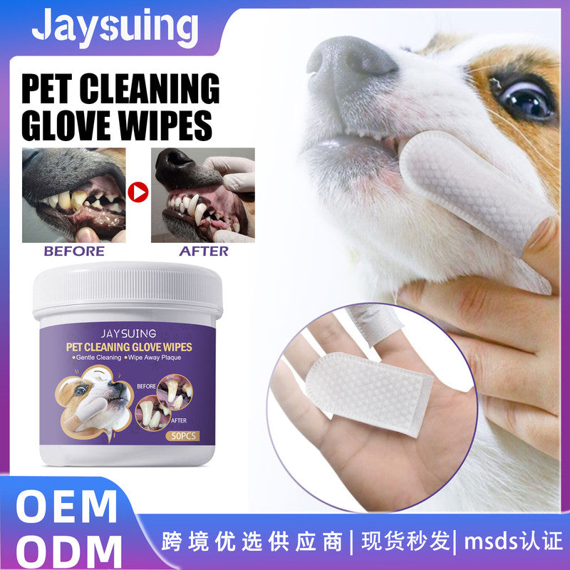 Pet Cleaning Glove/Wipes, Pet Teeth and Gum Care, Gently Clean