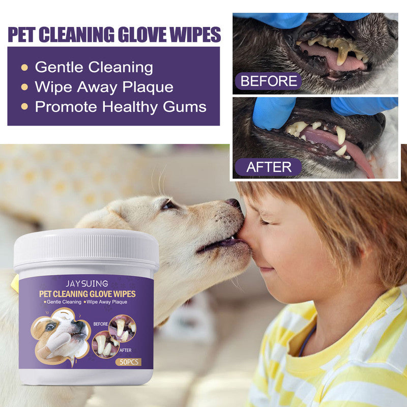 Pet Cleaning Glove/Wipes, Pet Teeth and Gum Care, Gently Clean