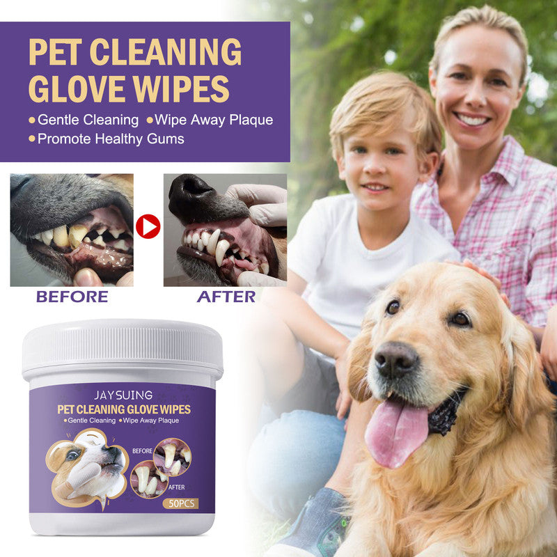 Pet Cleaning Glove/Wipes, Pet Teeth and Gum Care, Gently Clean
