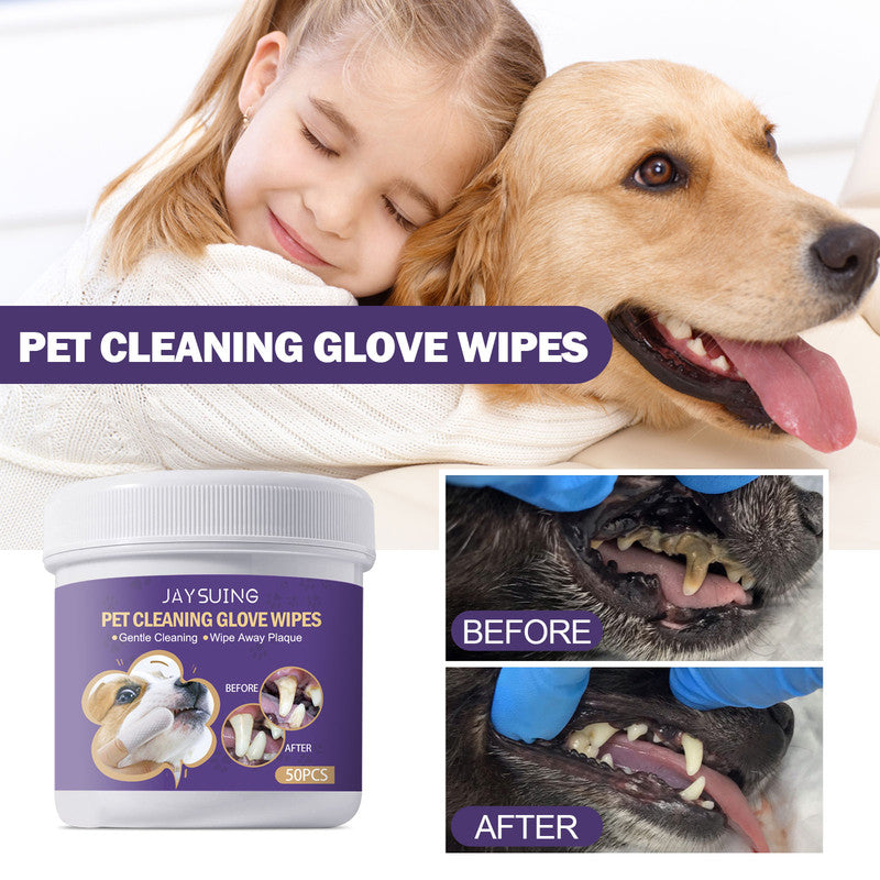 Pet Cleaning Glove/Wipes, Pet Teeth and Gum Care, Gently Clean