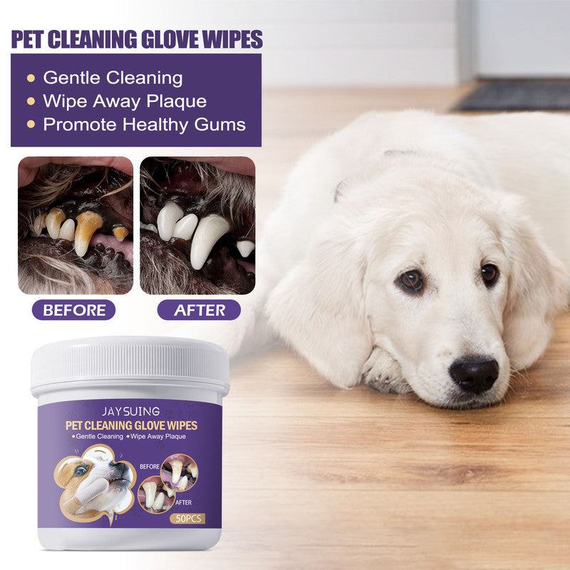 Pet Cleaning Glove/Wipes, Pet Teeth and Gum Care, Gently Clean