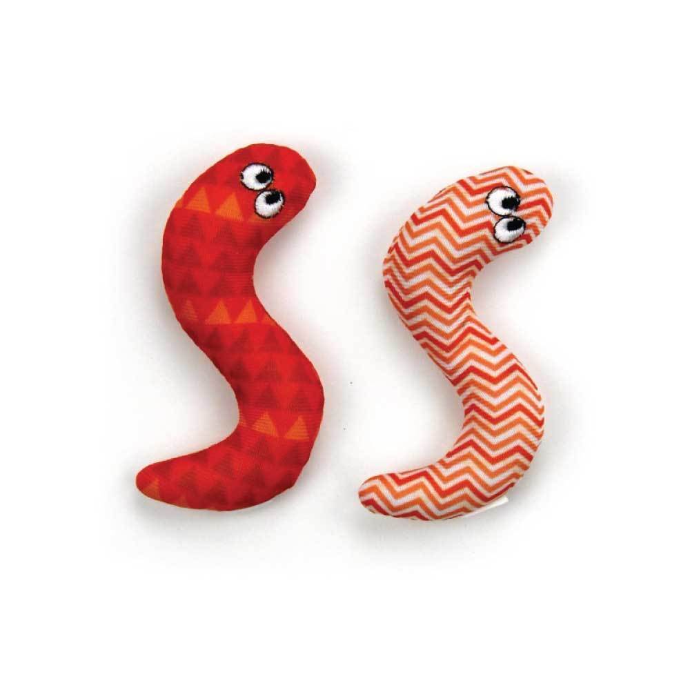 4x Pack Surf Snakes 9cm Catnip Cat and Kitten Crinkle Toy