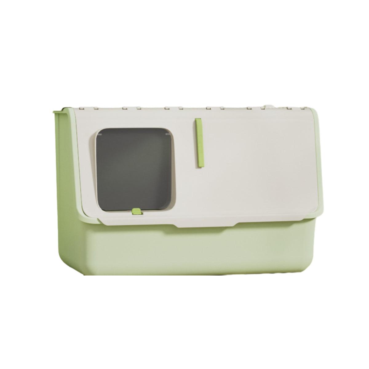 Large Fully Enclosed Cat Litter Box, Lid Odor Control - Yellow