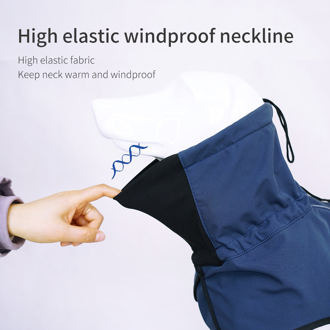 Pet Dog Raincoat Poncho Waterproof Clothes with Harness Hole-XXL-Blue