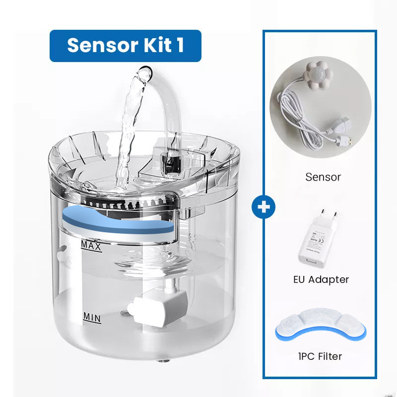 Sensor Kit 1 Pet Water Fountain with Smart Sensor, AU Adapter, and 1PCS Filter