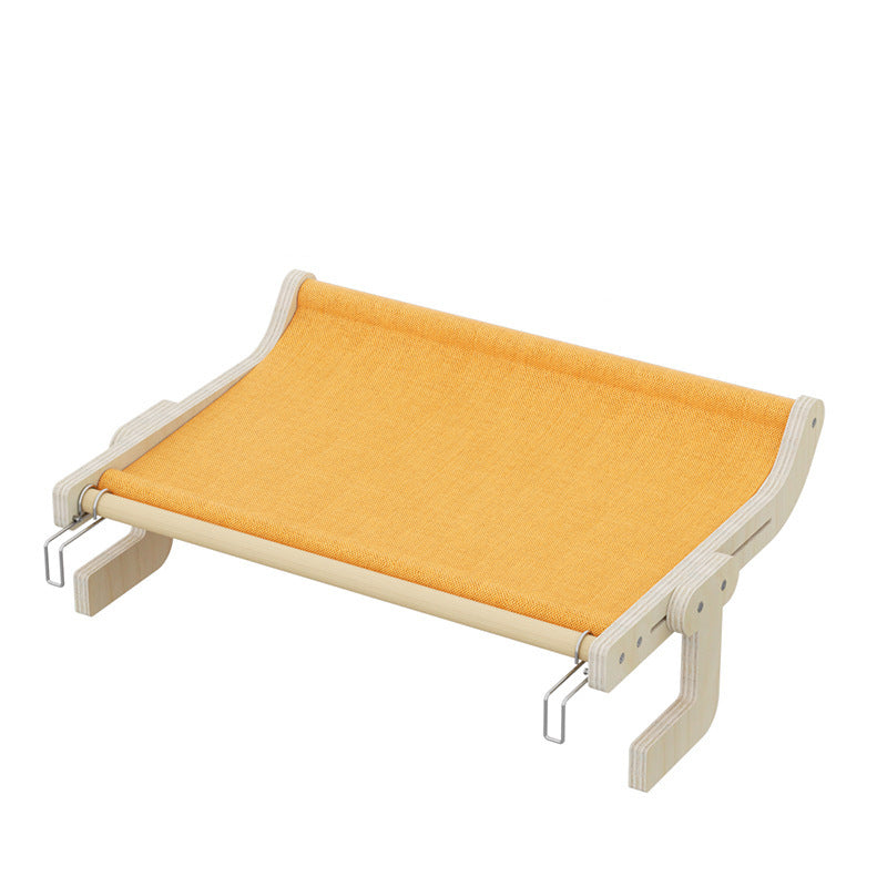Wall-Mounted Cat Hammock Bed – Wooden Frame