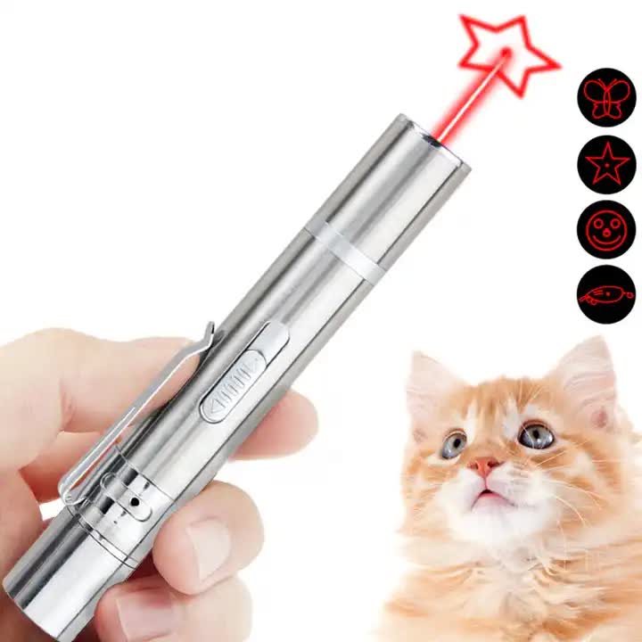 Laser Pointer for Cats, 2PCS, USB Rechargeable - Interactive Cat Toy