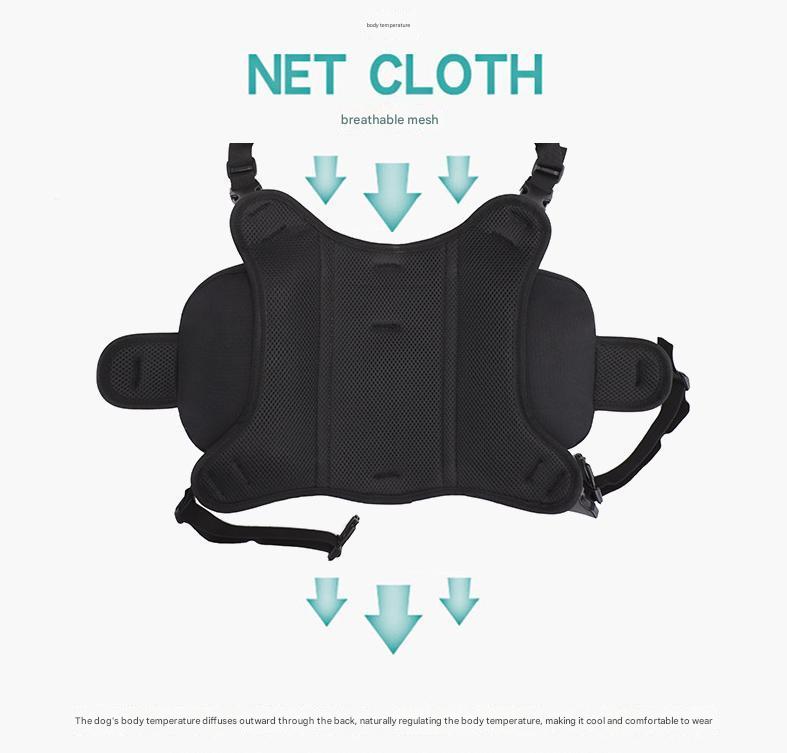 Dog Saddle Harness with Storage Bags - Red, Reflective, Pet Backpack