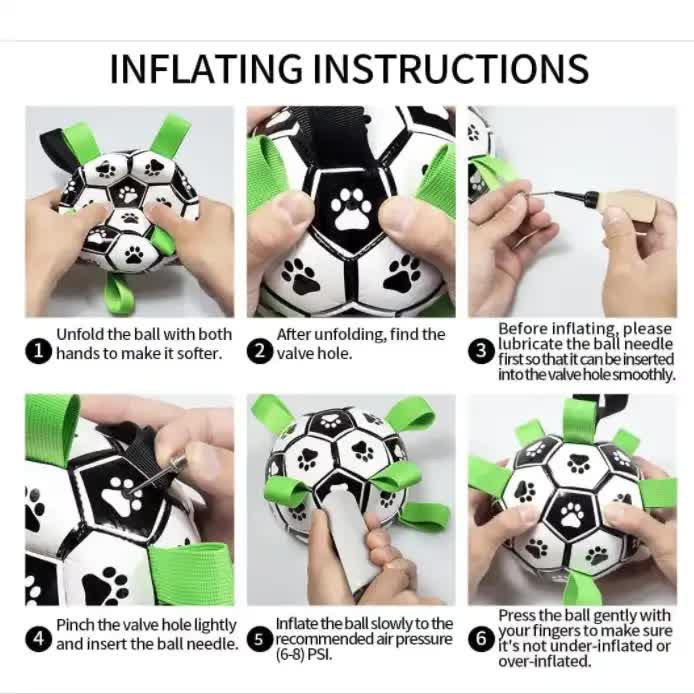 15*15cm Interactive Dog Soccer Ball with Rope | Outdoor Fetch & Tug Play for Dogs | Training & Exercise Pet Toy