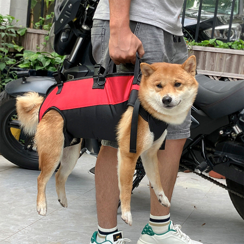 L Red Pet Backpack with Adjustable Straps, Harness Carrier for Dogs And Motor Cycling
