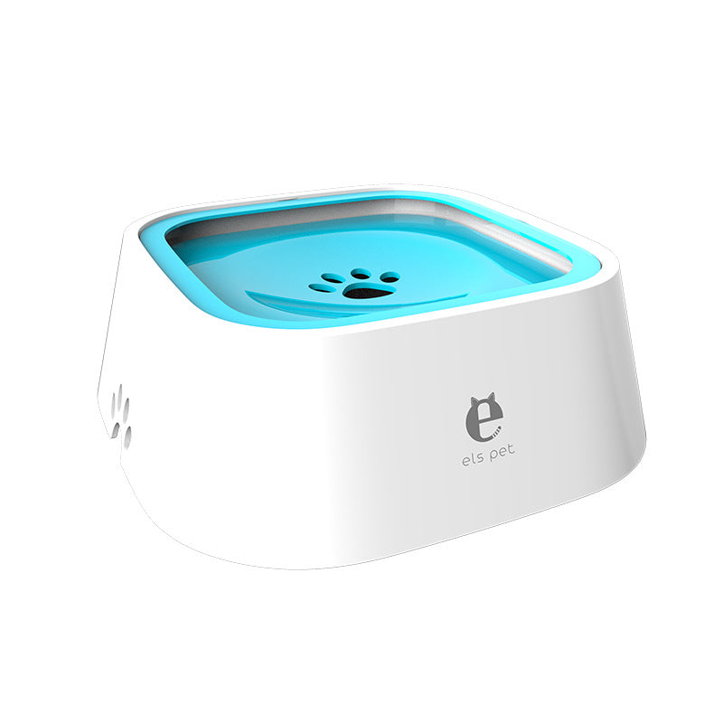 Blue Anti-Spill Floating Pet Water Bowl for Dogs and Cats - 1L Capacity