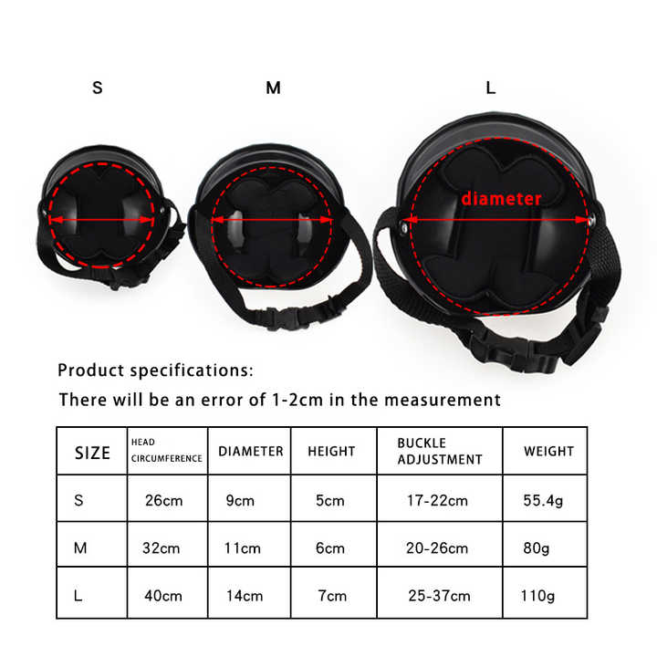 Size L Black Pet Helmet & Goggles Set - Adjustable Safety Gear for Dogs, UV Protection