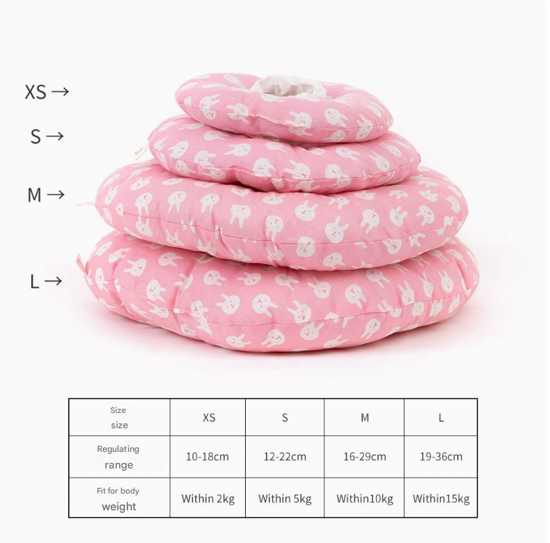 2 pcs Small Soft Pet Recovery Collar - Comfortable Anti-Lick Cone for Cats & Dogs Size L