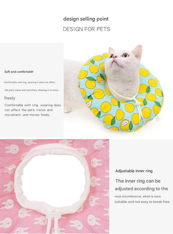 2 pcs Small Soft Pet Recovery Collar - Comfortable Anti-Lick Cone for Cats & Dogs Size L