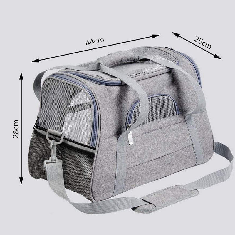 Portable Pet Carrier Bag for Small Dogs and Cats - with Pet Mat