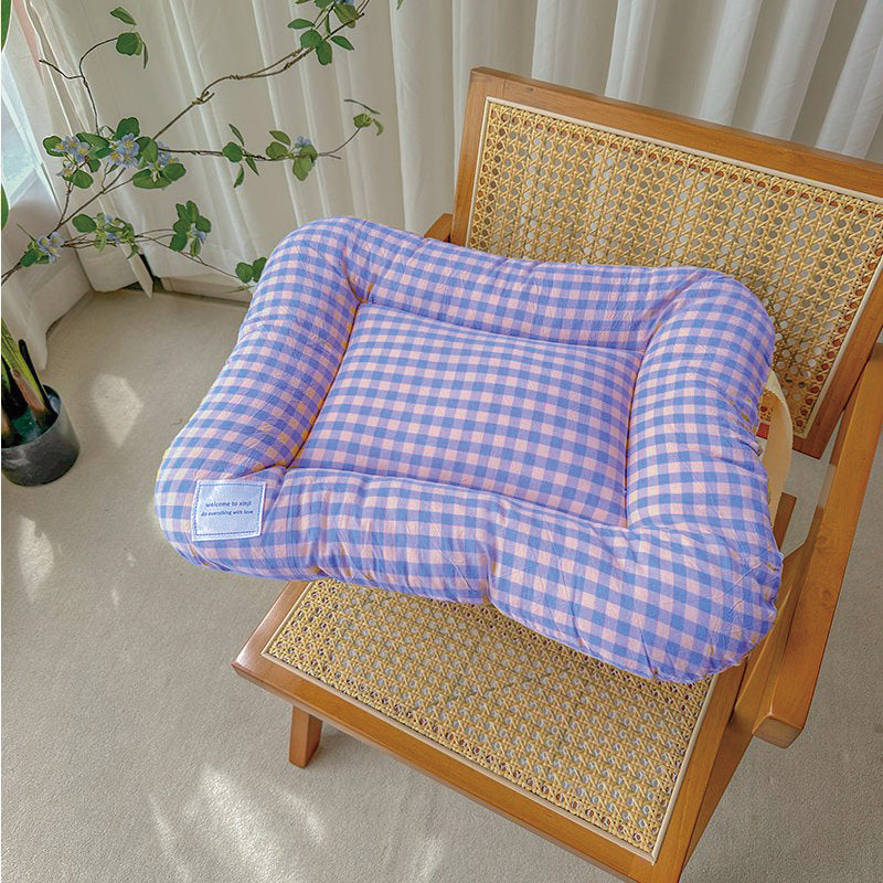 XS Yellow-purple All-Season Pet Bed - with Comfortable Cushion
