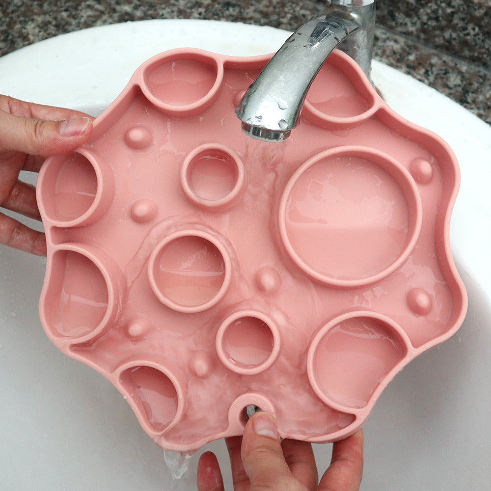 Silicone Dog Slow Feeder and Licking Mat - 2 in 1 Puzzle Bowl (Light purple)