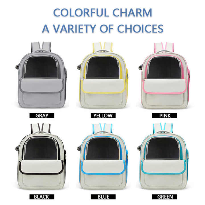 Spacious Pet Carrier Backpack with Clear Window - for Cats & Small Dogs