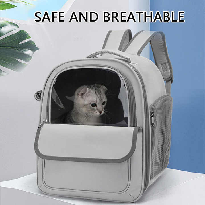 Spacious Pet Carrier Backpack with Clear Window - for Cats & Small Dogs