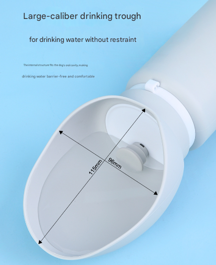 Portable, Dog Water Bottle 550ml - Fold-able, Food-Grade Silicone