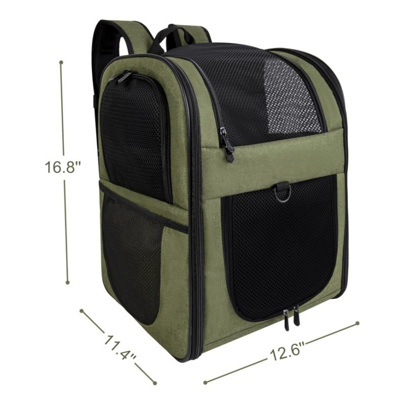 Green, Breathable Comfort, Pet Travel, Backpack