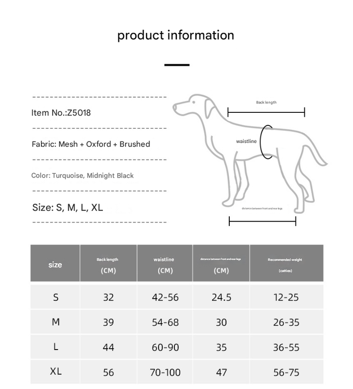 Pet Support Harness, Senior and Disabled Dogs - Chest and Back Support Strap, M