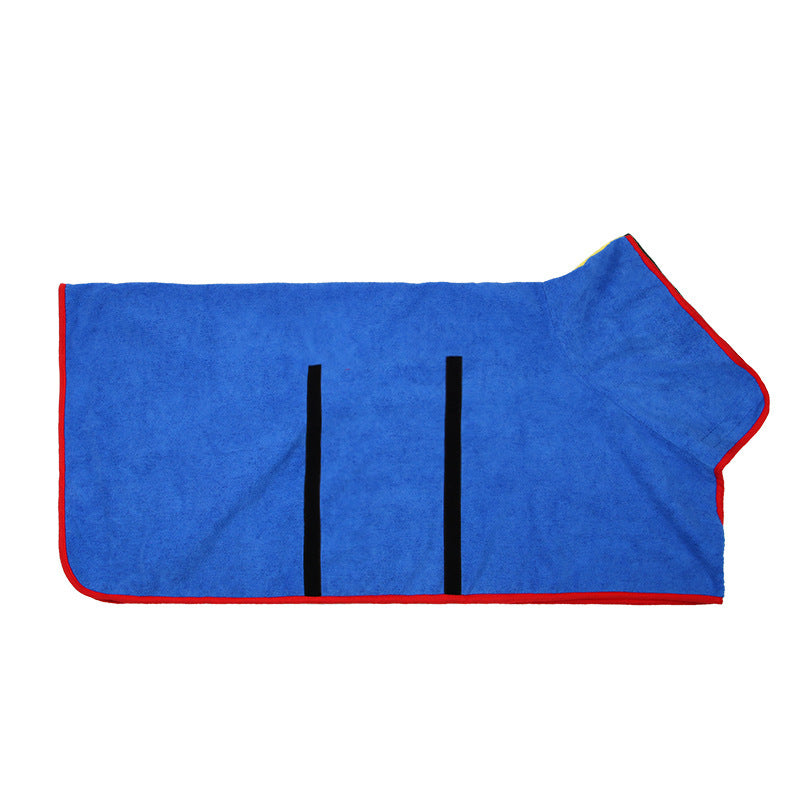 Absorbent Pet Bathrobe, Microfibre, Adjustable neck/chest strap