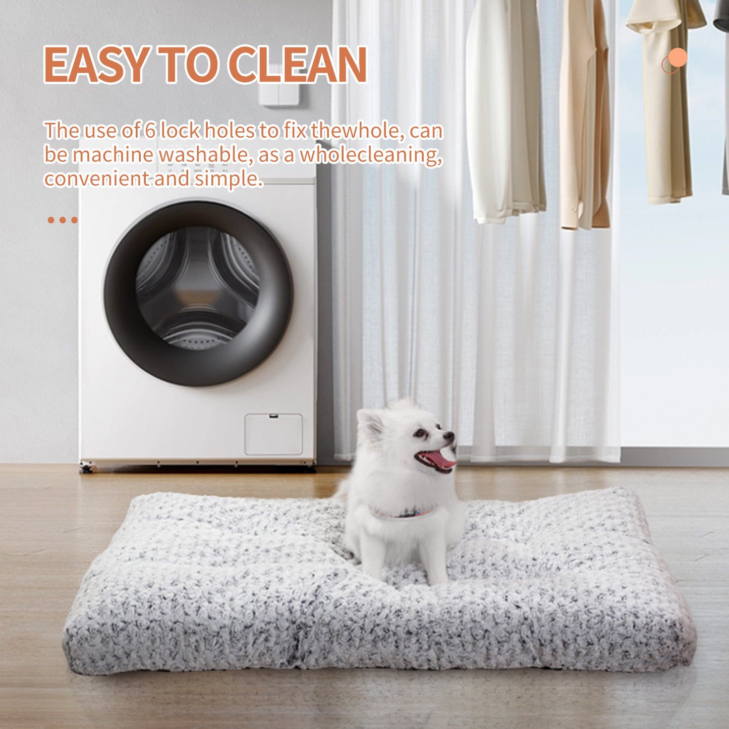 Dog Bed, Thickened Rose Velvet, Soft, Fluffy, Washable Pet Bed. S-XL