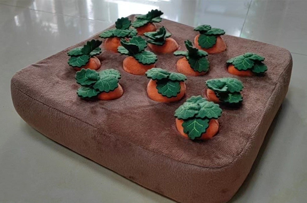 Dog/Puppy Snuffle Mat, Toy Carrot, Plush, Durable
