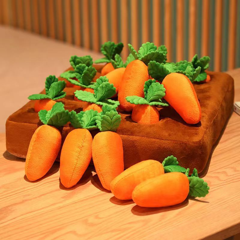 Dog/Puppy Snuffle Mat, Toy Carrot, Plush, Durable