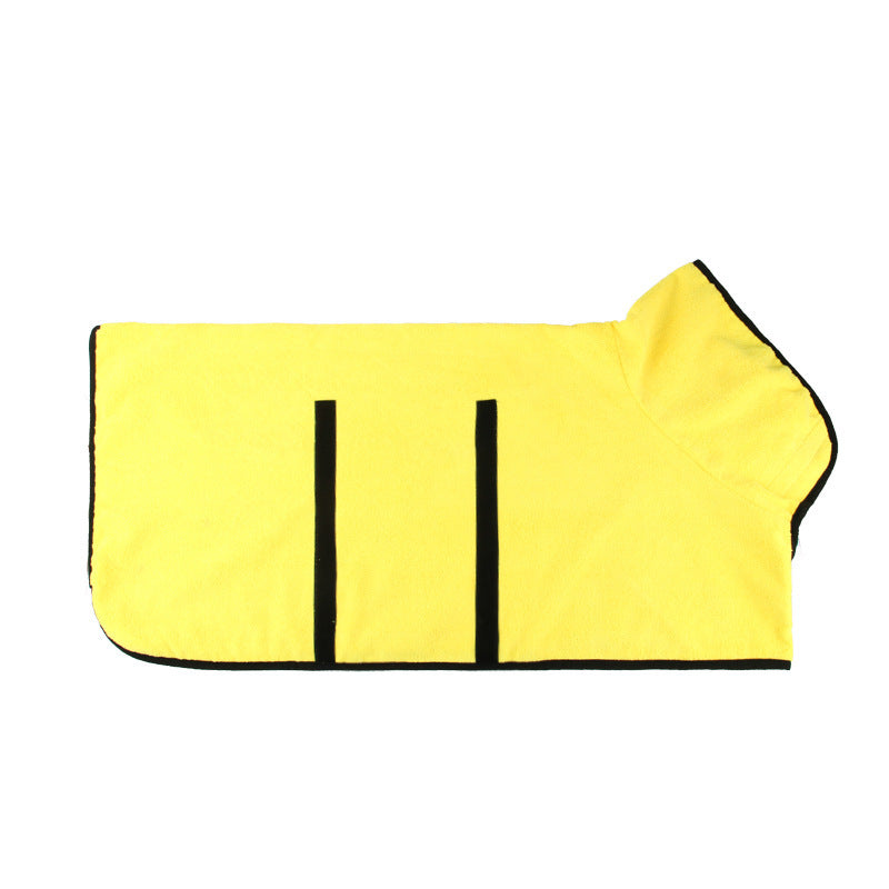 Absorbent Pet Bathrobe, Microfibre, Adjustable neck/chest strap